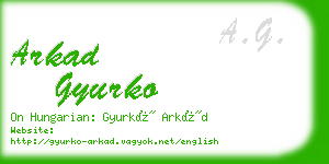 arkad gyurko business card